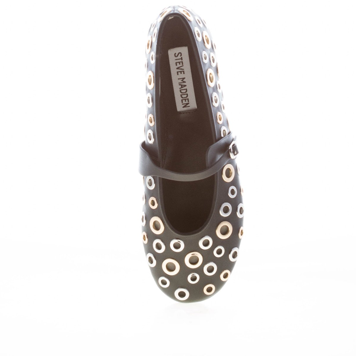 STEVE MADDEN donna ballerina Rejoice in similpelle NERO con anelli - immagine 6