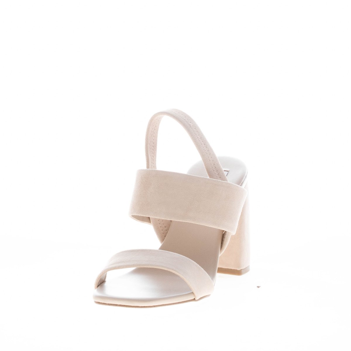 STEVE MADDEN donna sandalo Maizie in camoscio CREMA. Tacco 8,5 cm - immagine 3