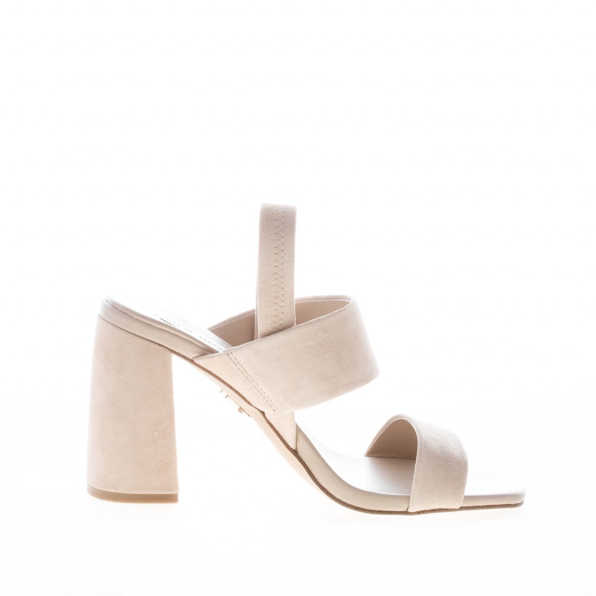 STEVE MADDEN donna sandalo Maizie in camoscio CREMA. Tacco 8,5 cm - immagine 5