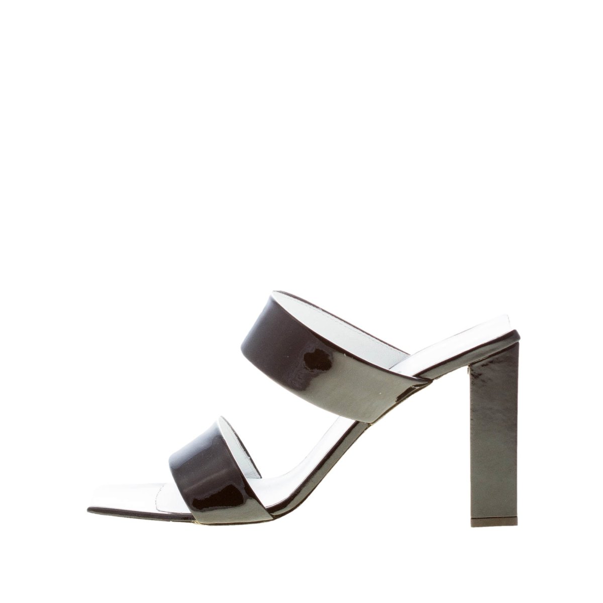 VICINI sandall mule in vernice NERO. Tacco 8,5 cm - immagine 2