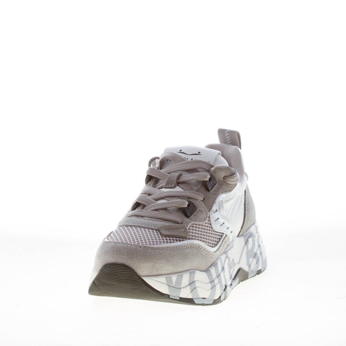 VOILE BLANCHE donna sneaker Club105 in camoscio e tessuto a rete GRIGIO - immagine 3