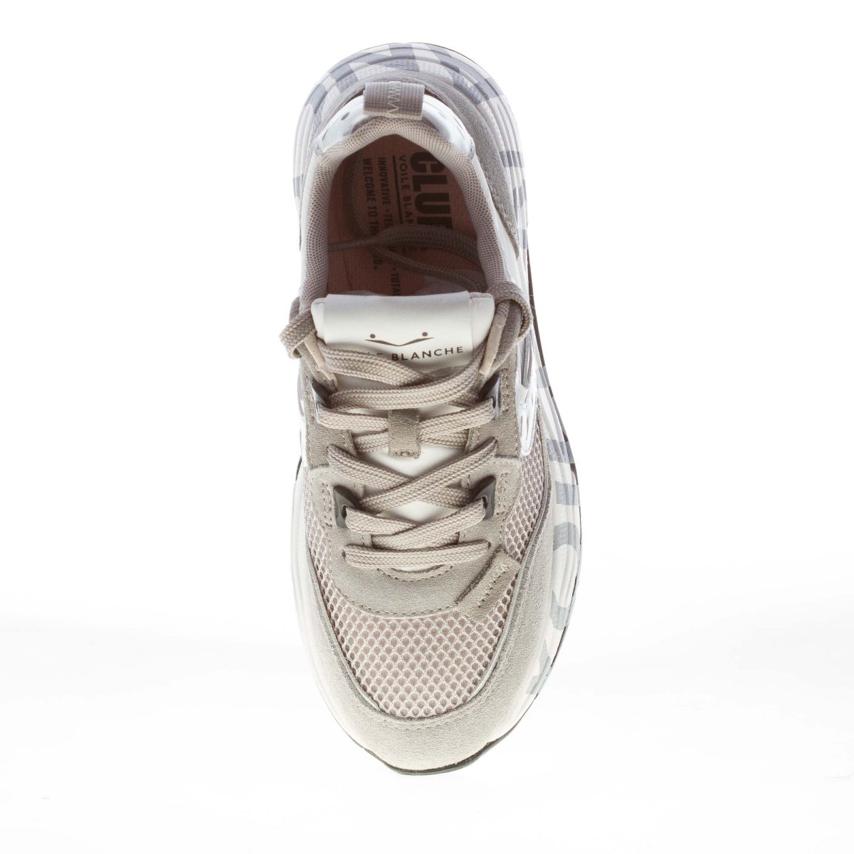 VOILE BLANCHE donna sneaker Club105 in camoscio e tessuto a rete GRIGIO - immagine 6