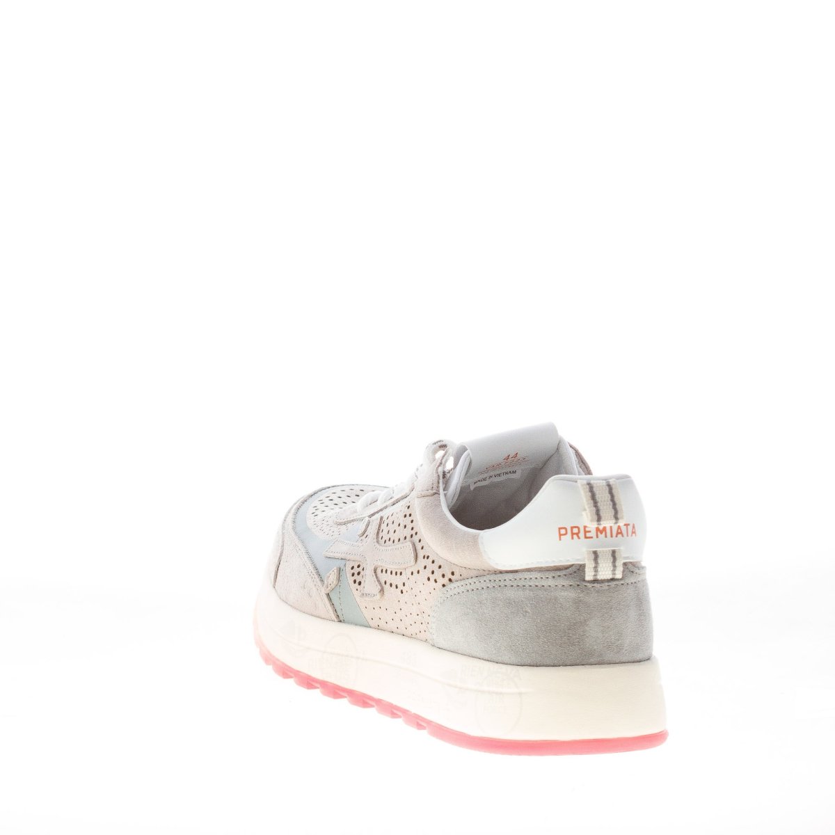 PREMIATA uomo sneaker Nous 7223 in camoscio forato e tessuto tecnico GRIGIO - immagine 4