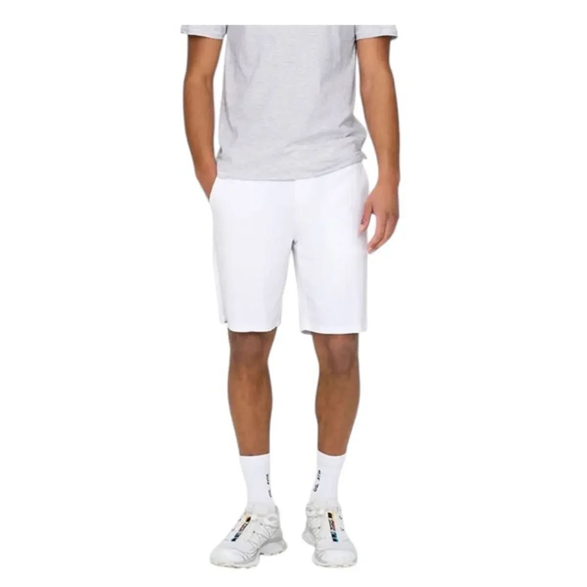 Only & Sons – Bermuda Onsmark 0011 cotone e lino elasticizzato bianco uomo - immagine 4