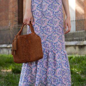 Gonna Calypso in cotone con fiorellini liberty azzurra