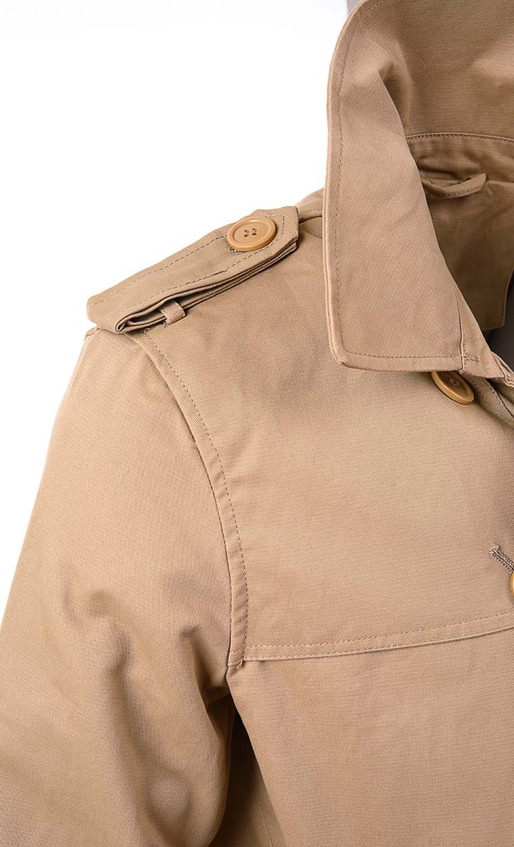 Trench Uomo Impermeabile Capotto Elegante Lungo Soprabito Giacca D'affari Cotone - immagine 9