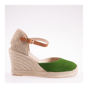 Espadrilla in camoscio verde