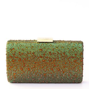 Borsa strass verde