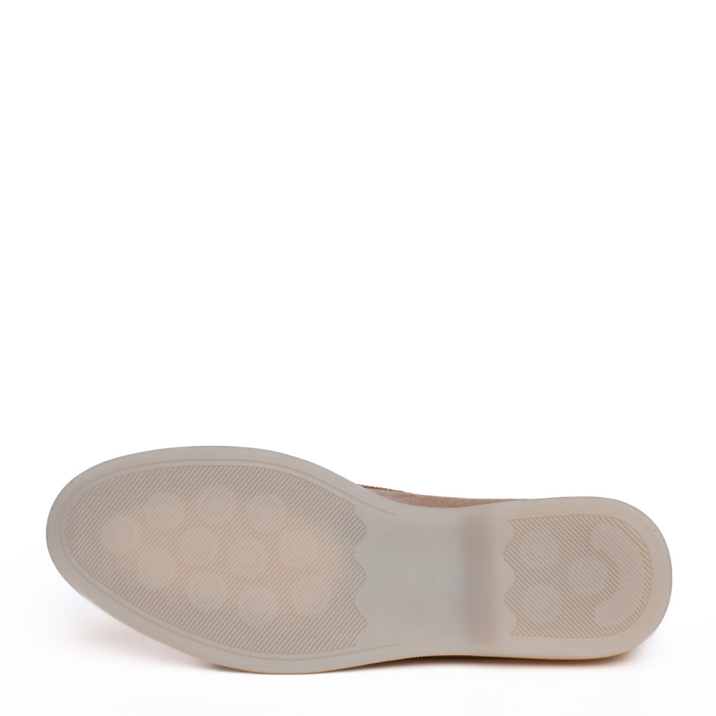 Mocassino in camoscio beige - immagine 6