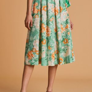 Gonna Zelda verdino chiaro a fiori