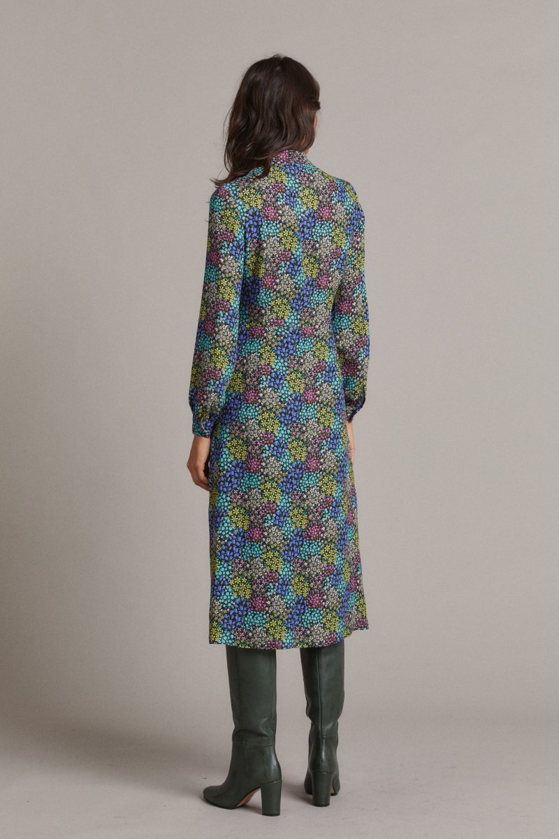 Abito Ari in seta a fiori multicolor - immagine 5