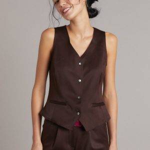 Gilet Annie in lana color caffè