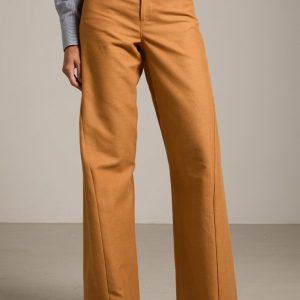 Pantaloni Charlotte in fustagno giallo miele