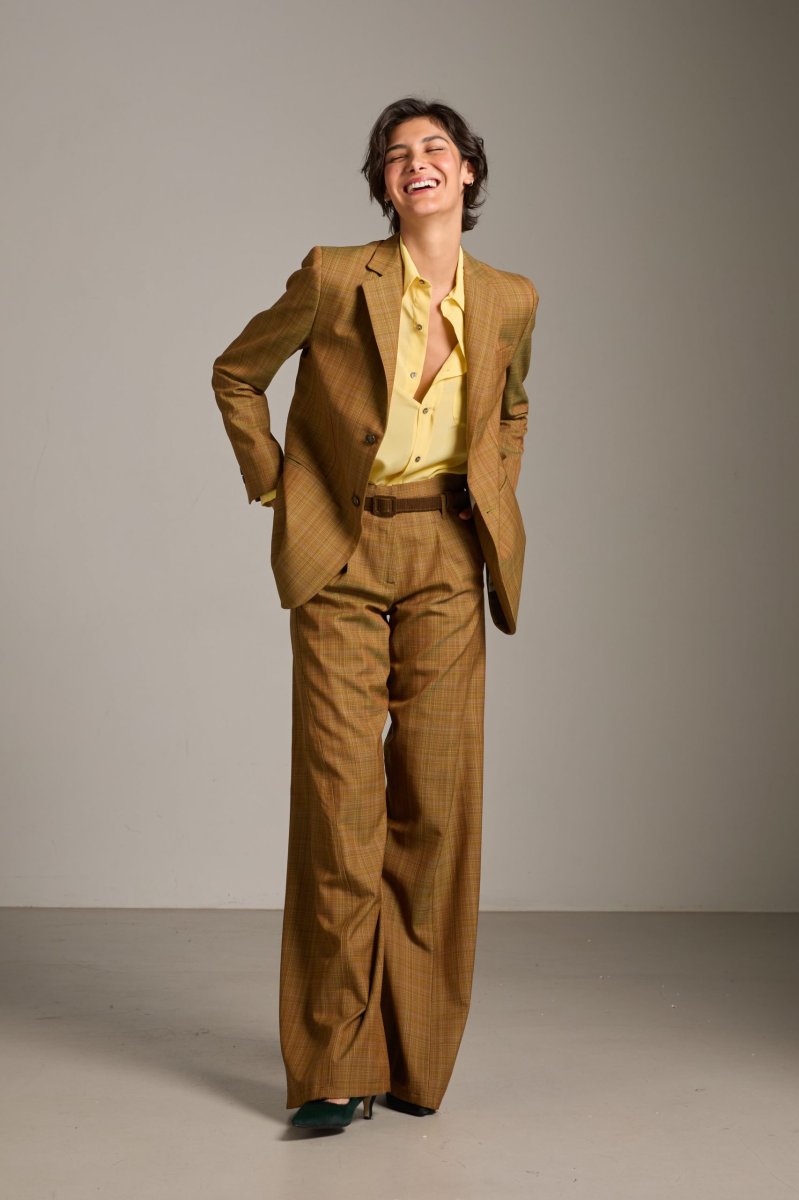 Blazer Max in lana leggera senape cangiante verde - immagine 3