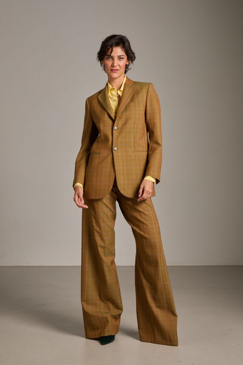 Blazer Max in lana leggera senape cangiante verde - immagine 8