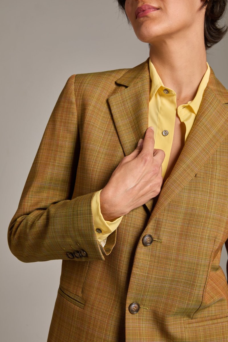 Blazer Max in lana leggera senape cangiante verde - immagine 6