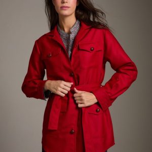 Sahariana Daria in lana rossa