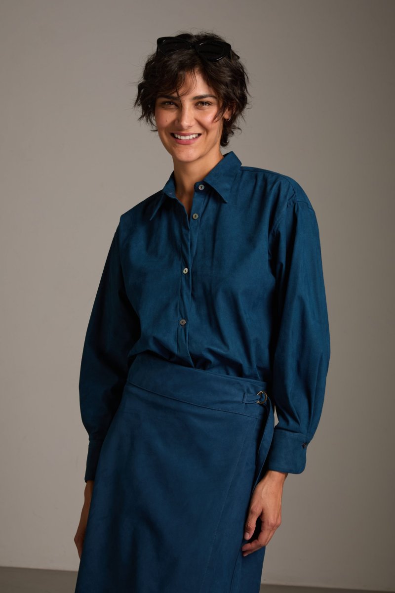 Camicia Vic in camoscio eco ottanio