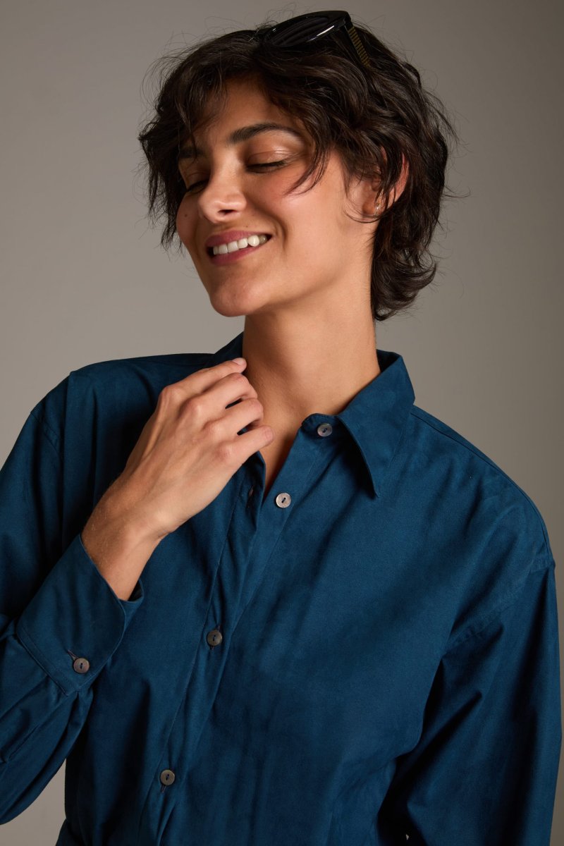 Camicia Vic in camoscio eco ottanio - immagine 5