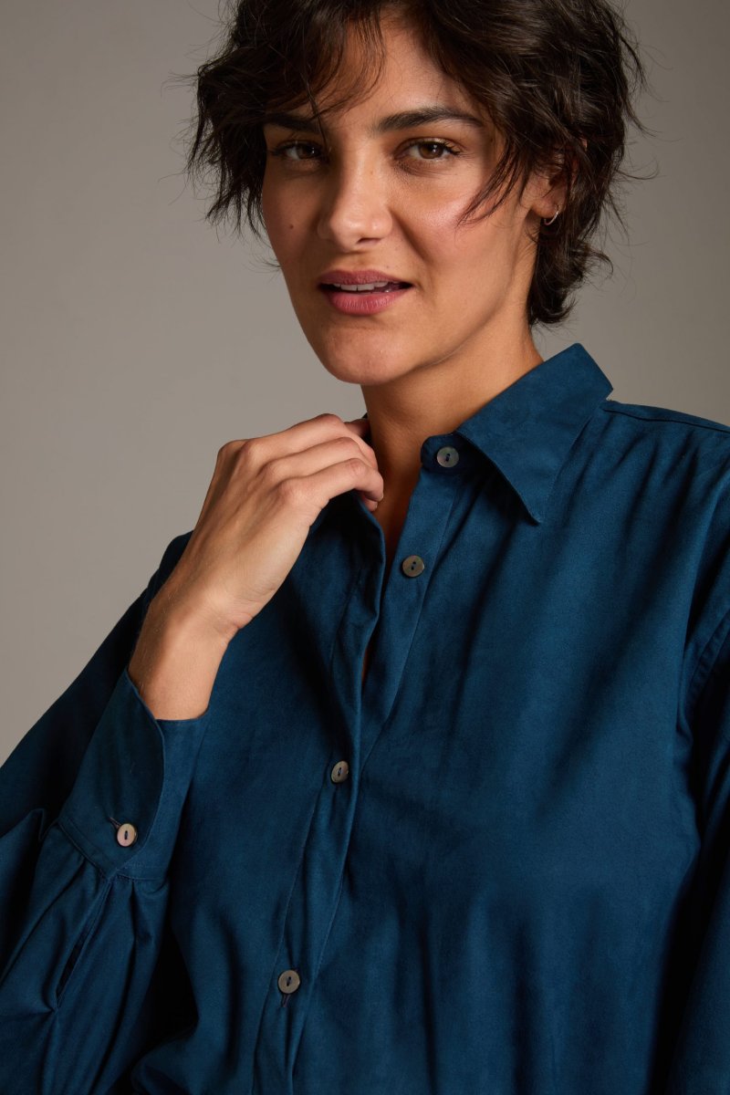 Camicia Vic in camoscio eco ottanio - immagine 6