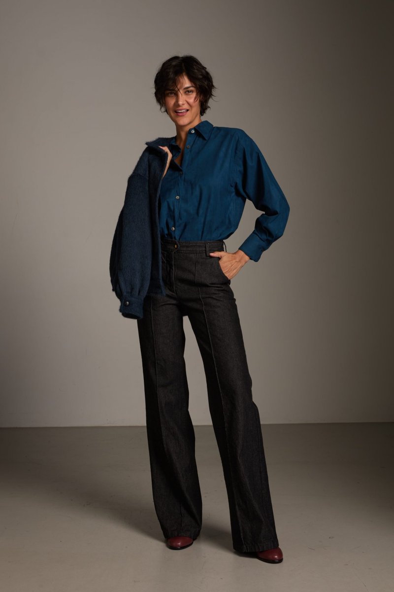 Camicia Vic in camoscio eco ottanio - immagine 7