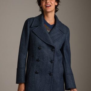 Peacoat Sacha spigata blu e azzurro