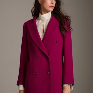 Blazer Sofia in crepe di lana ciclamino