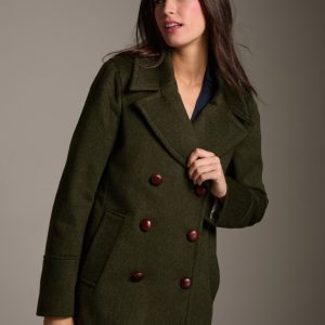 Peacoat Sacha in panno verde loden