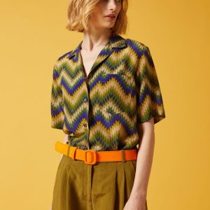 Camicia Franci in seta zig-zag