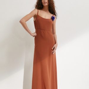 Abito Stella in seta nocciola