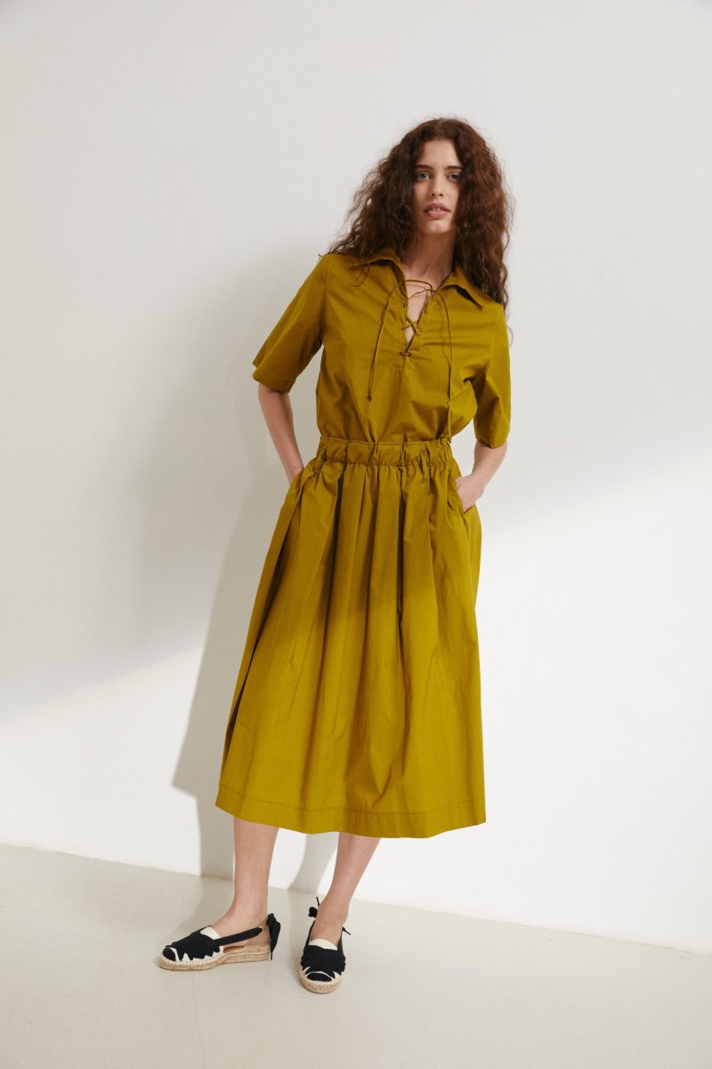 Top Pablo in cotone verde oliva - immagine 3