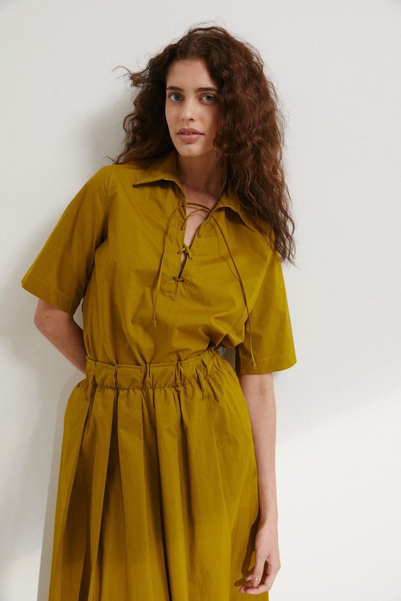 Top Pablo in cotone verde oliva - immagine 4