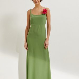 Abito Stella in seta verde salvia