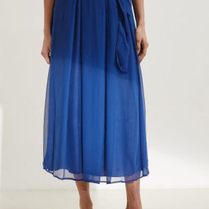 Gonna Greta in chiffon blu