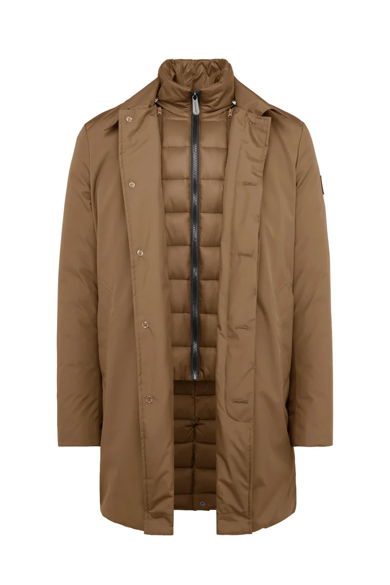 Trench imbottito con gilet staccabile