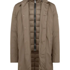 Trench imbottito con gilet staccabile