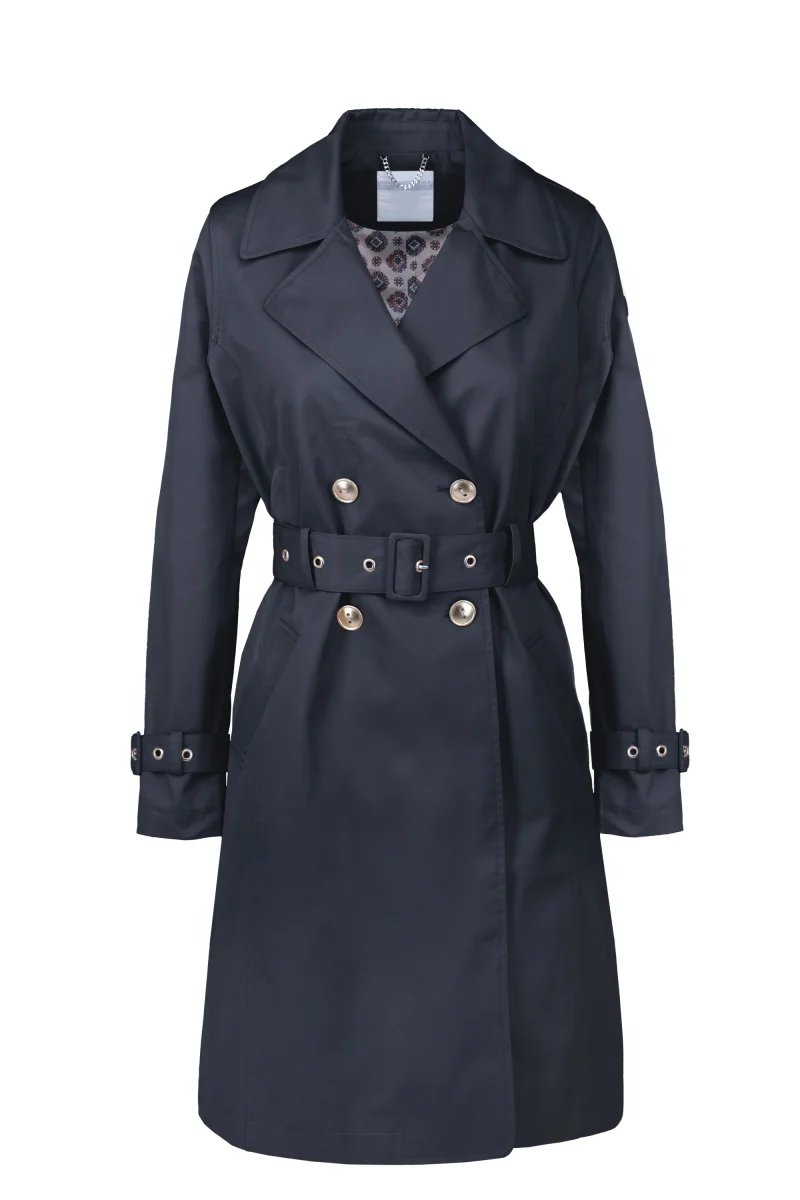 Trench doppiopetto in twill di cotone e nylon - immagine 2