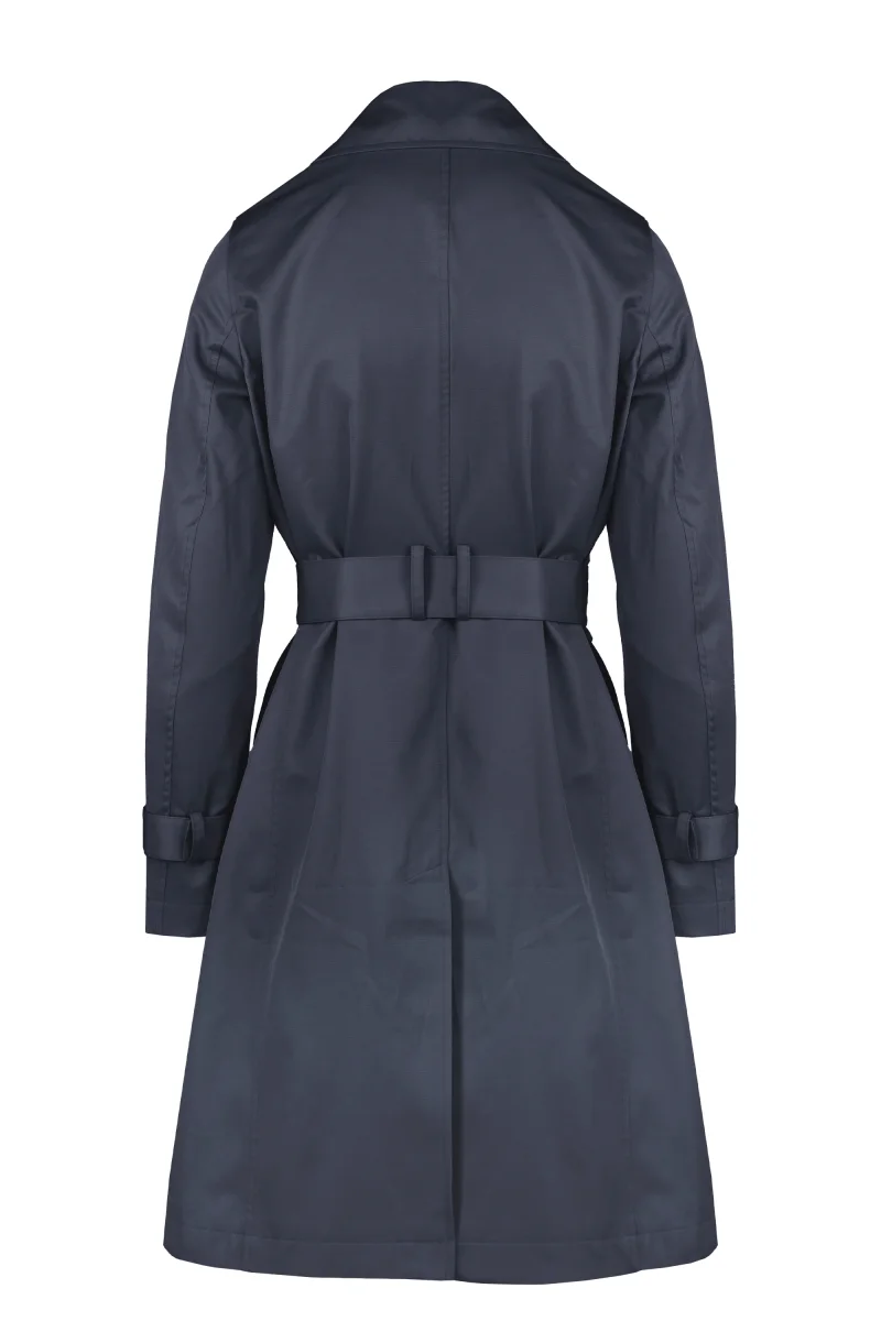 Trench doppiopetto in twill di cotone e nylon - immagine 3