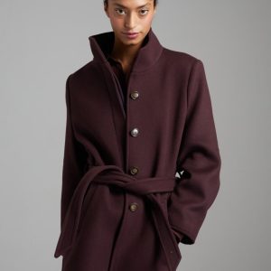 Giaccone Kim in panno marrone