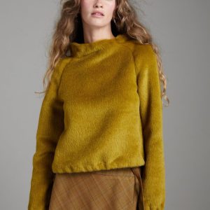 Felpa Grace in alpaca verde oliva