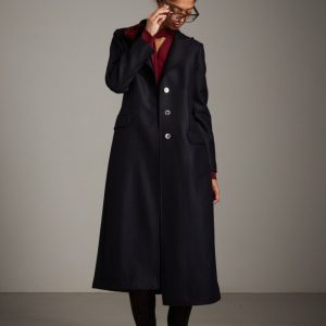 Cappotto Dafne spigato blu nero