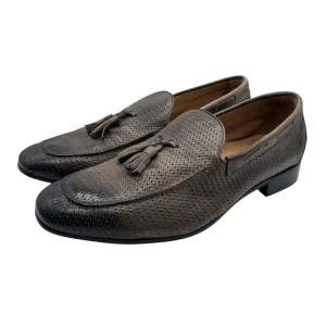 Raphael – EU/41 – Mocassini in pelle taupe con nappine 6121