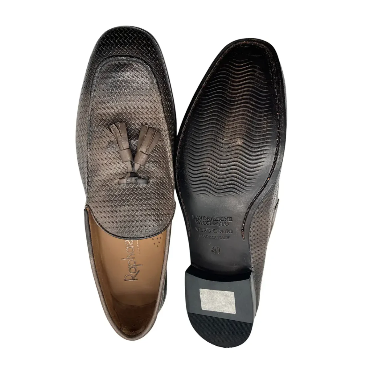 Raphael – EU/41 – Mocassini in pelle taupe con nappine 6121 - immagine 4