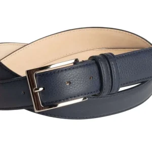martellato blu navy su base cuoio nabuk h 3,5cm