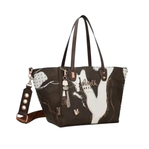 Anekke – Borsa a spalla in pelle vegana fantasia marrone 37781-268
