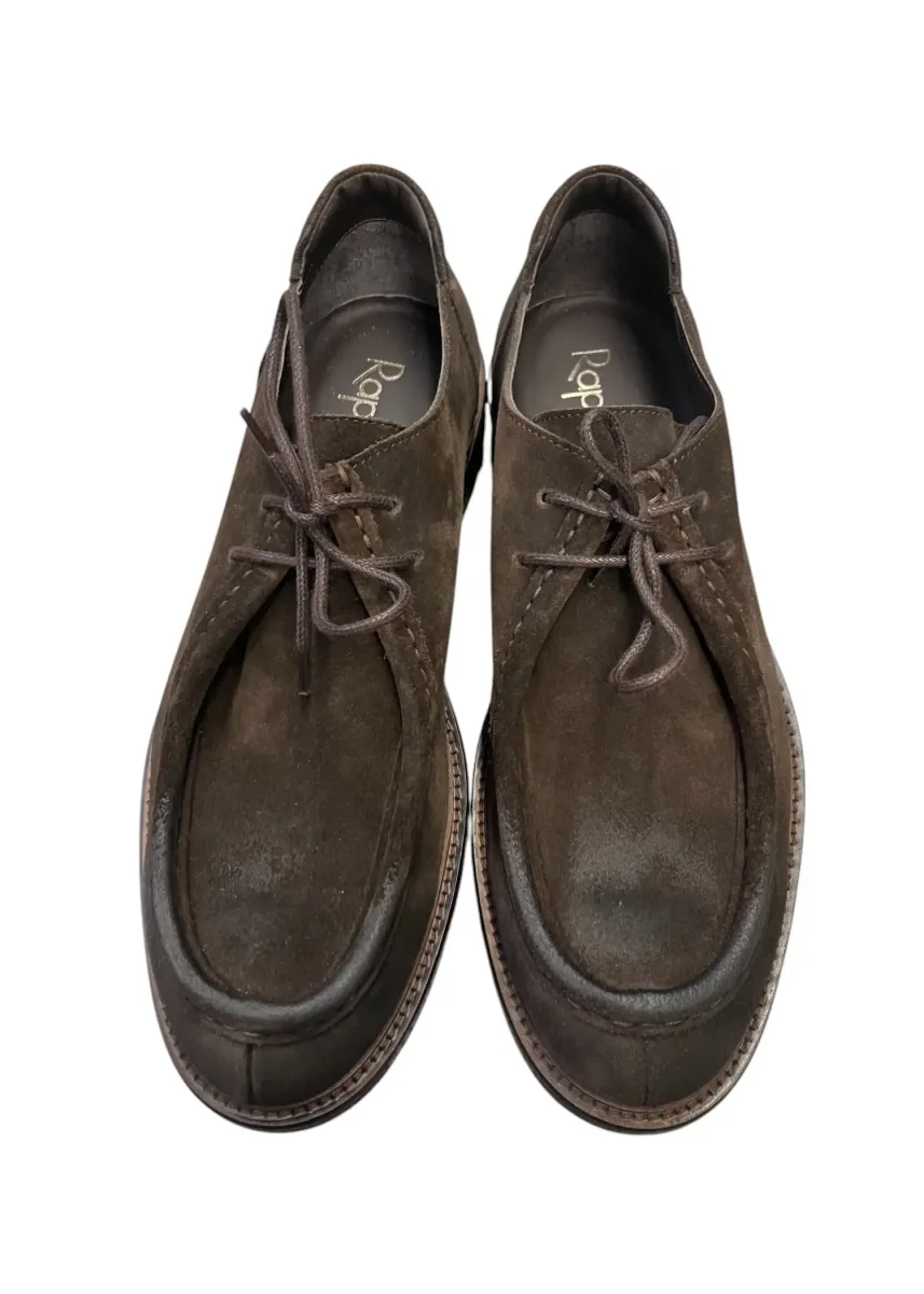 Raphael – EU/44 – Scarpe uomo in scamosciato marrone modello Ingegnere - immagine 2