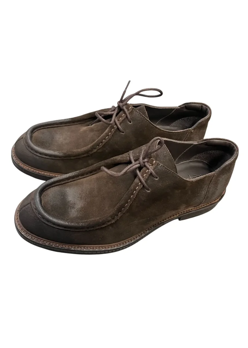 Raphael – EU/44 – Scarpe uomo in scamosciato marrone modello Ingegnere - immagine 3