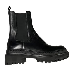 Brecos – EU/37 – Stivaletti al polpaccio donna in pelle nero