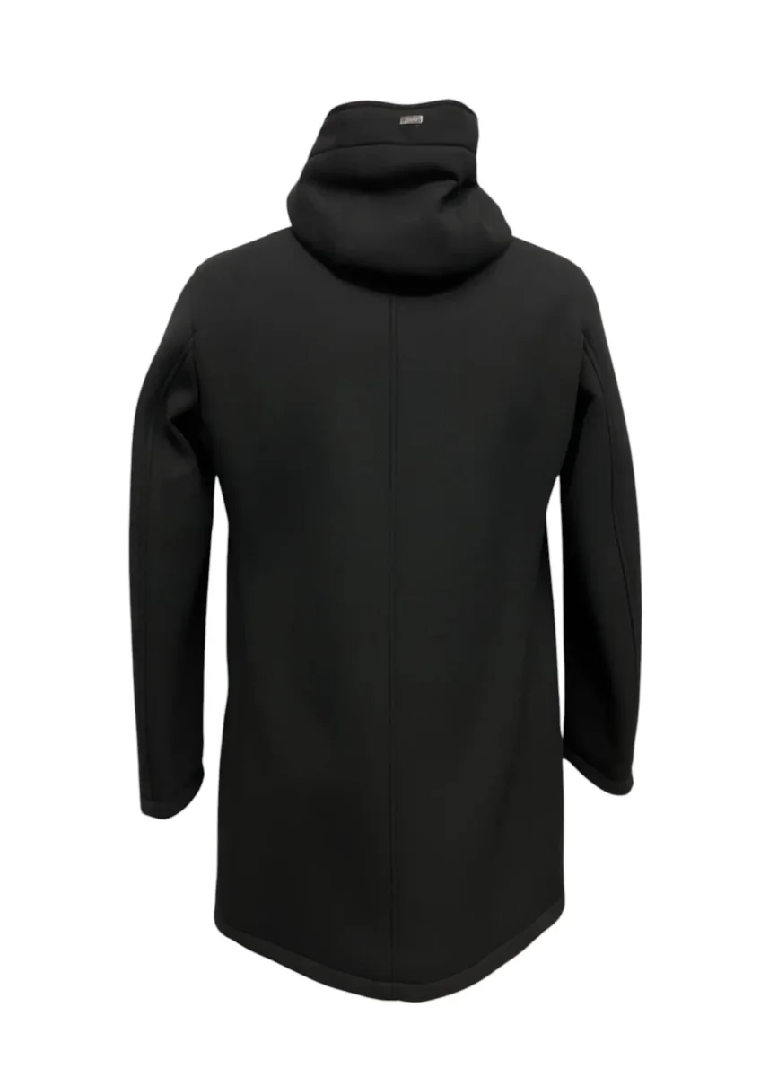 Herno – Giaccone con cappuccio trapuntato nero uomo - immagine 3