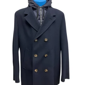 Bugatti – Cappotto con pettorina blu scuro uomo – 48